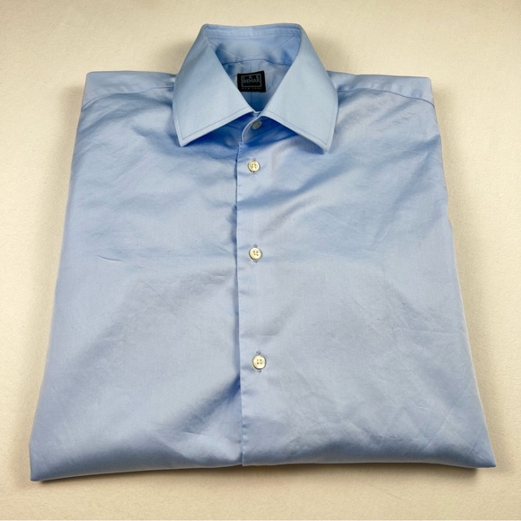 Ike Behar Sky Blue Dress Shirt w/ French Cuffs - Picture 1 of 8